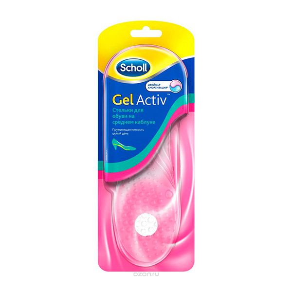 Scholl Gelactiv Стельки для обуви на среднем каблуке.